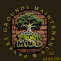 A logo showing an oak tree with a well of pavers in background